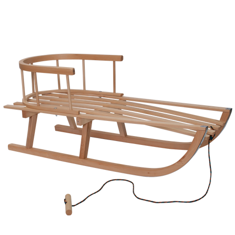 Wooden Sled with Backrest - Drewniane Sanki z Oparciem | GB-001