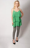 Italian-Style Cotton Ruffled Tank Top | 45E72