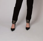 Black Pants with V Print | 1BD2913