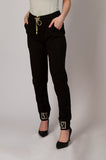 Black Pants with V Print | 1BD2913