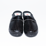 Black Leather Clogs - DREWNIAKI | WU-303