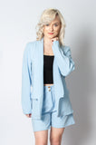 Light Blue Blazer and Shorts Set | 43B164-LB