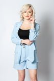 Light Blue Blazer and Shorts Set | 43B164-LB