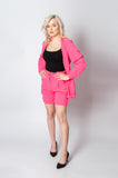 Pink Blazer and Shorts Set | 43B164-P