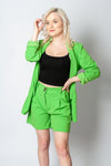 Juicy Green Blazer and Shorts Set | 43B164-NGR