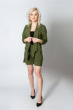 Khaki Blazer and Shorts Set | 43B164-KH