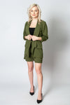 Khaki Blazer and Shorts Set | 43B164-KH