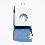 YO! Dark Blue Printed Tights with ABS | RAB-0005G-1-DB / 4-5 years