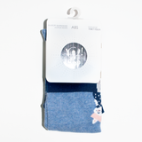 YO! Dark Blue Printed Tights with ABS | RAB-0005G-1-DB / 4-5 years