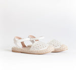 AC Girls' White Espadrilles Sandals | 494/21-W