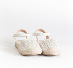 AC Girls' White Espadrilles Sandals | 494/21-W