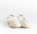 AC Girls' White Espadrilles Sandals | 494/21-W