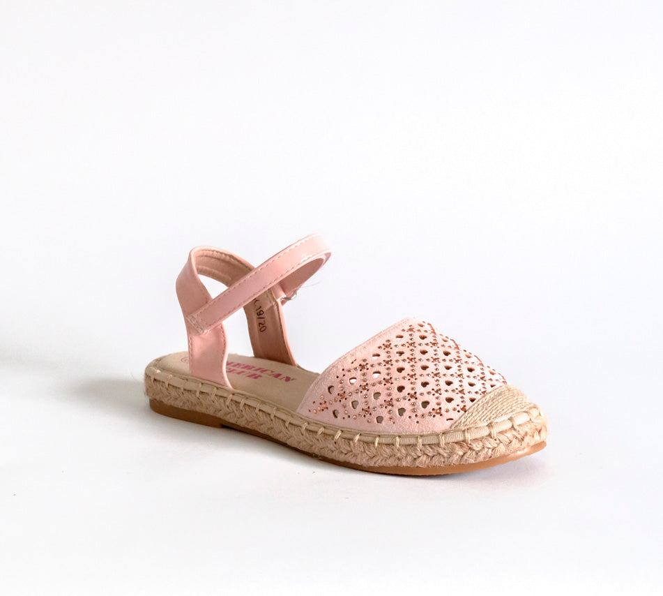 AC Girls' Light Pink Espadrilles Sandals | 494/21-LP – Luxahaus Beyond