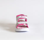AC Girls' White and Pink Open-toe Sandals | 482/21-W
