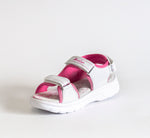 AC Girls' White and Pink Open-toe Sandals | 482/21-W