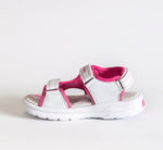 AC Girls' White and Pink Open-toe Sandals | 482/21-W