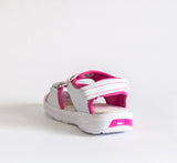 AC Girls' White and Pink Open-toe Sandals | 482/21-W