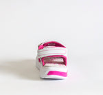 AC Girls' White and Pink Open-toe Sandals | 482/21-W