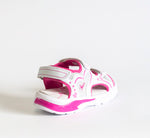 AC Girls' White and Pink Open-toe Sandals | 482/21-W