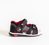 AC Boys' Black-Red Open-toe Sandals | 407/21-BL