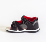 AC Boys' Black-Red Open-toe Sandals | 407/21-BL