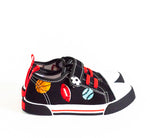 AC Boy's Black Sneakers | 595/21-BL