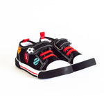 AC Boy's Black Sneakers | 595/21-BL