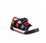AC Boy's Black Sneakers | 595/21-BL