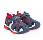 AC Boys' Dark Blue-Red Closed-toe Sandals | 399/21-DB
