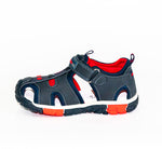 AC Boys' Dark Blue-Red Closed-toe Sandals | 399/21-DB