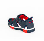 AC Boys' Dark Blue-Red Closed-toe Sandals | 399/21-DB
