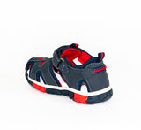 AC Boys' Dark Blue-Red Closed-toe Sandals | 399/21-DB