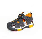 AC Boys' Gray-Orange Closed-toe Sandals | 399/21-G