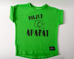 Boys' Juicy Green Graphic T-shirt - Niezły Aparat | MIK-14
