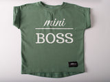 Boys' Vintage Green Graphic T-shirt - Mini Boss | MIK-18