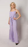 Light Purple Romper with Tie Belt | HAL-28