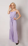 Light Purple Romper with Tie Belt | HAL-28