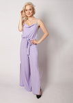 Light Purple Romper with Tie Belt | HAL-28