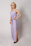 Light Purple Romper with Tie Belt | HAL-28