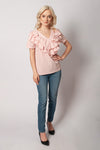 Italian Powder Pink Ruffled Shirt | HAL-27