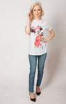 White T-shirt with Minnie Mouse Print | HAL-32
