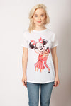 White T-shirt with Minnie Mouse Print | HAL-32