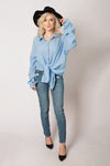 100% Cotton Tied Gauze Shirt with Buttons | HAL-26