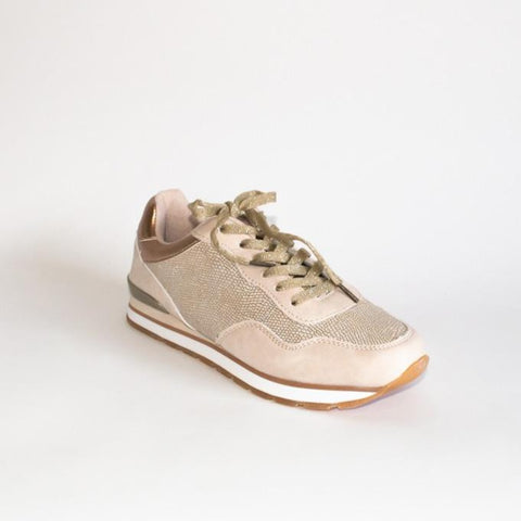 AC Women's Beige Sneakers | 124/21-BE – Luxahaus Beyond