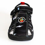 Black School Slippers with Ship Print | 604/21-BL