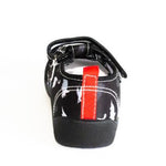 AC Black School Slippers with Ship Print | 604/21-BL