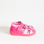 AC Pink School Slippers with Flowers Print | 626/21-P