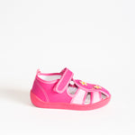 AC Pink School Slippers with Flowers Print | 626/21-P