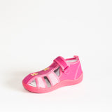 AC Pink School Slippers with Flowers Print | 626/21-P