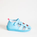 AC Blue School Slippers with Flowers Print | 626/21-B